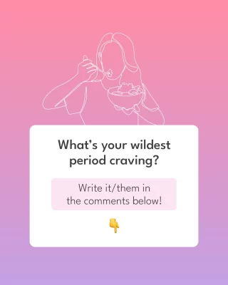 Well, well, well...what's your wildest period craving? 🍟🍫🫒🍝
Is it chocolate on pizza?
Pickles dipped in peanut butter?
(That's ours, ngl) 
Drop your weirdest, wildest, or most sacred period craving below 👇
.
.
#periodfoods #periodfood #periodcraving #periodcravings #hormonalbalance #hormonalimbalance #hormones #hormonal #imbalancedhormones #periodcrave #pizza #foodcraving #foodcravings #pregnancycravings