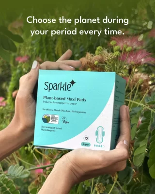 You never need to decide between protecting your planet and safeguarding your body during your period ever again. 
Choose Sparkle and make every period cycle a green gift for the world we live in <3 🌱
.
.
#plasticfreejuly #plasticfree #plasticfreepads #plasticfreethings #naturalpads #veganpads #biodegradablepads #compostable #biodegradable #plasticpollution #plasticthings #plasticwaste #sustainablepads #sustainability #oceanpollution #safeecosystems #cleanerfuture #jointhemovement #ditchplastic #singleuseplastic