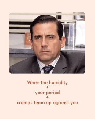 Worst. Combination. Ever 😒
.
.
#humid #humidity #humiditysucks #periodproblems #cramps #cramping #pms #pmsing #pmsproblems #periodissues #periodstruggles #periodtalks #periodrama #periodissue #stomachcramps #humidweather