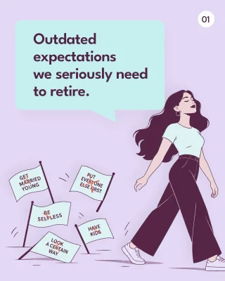 Outdated expectations we’re officially retiring 🚩 Ambitious isn’t ‘intimidating.’ Self-care isn’t ‘high maintenance.’ Existing is enough. Swipe through and tag someone who needed this reminder today. Here’s to leaving it all in the past ✨
#WomensEmpowerment #KnowYourWorth #SelfWorth #WomenSupportingWomen #PeriodPositive