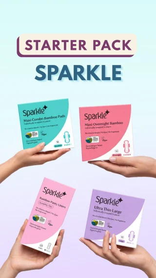 The Sparkle starter pack, iykyk. 🎀 
The pad made from plant-based fibers, the box that’s cuter than it needs to be, “the finally, something soft” relief, and zero artificial fragrances or dyes. 
Everything your period needs, nothing it doesn’t. 🌱 What’s in your period starter pack? 👇
(sparkle starter pack, plant based period care, period essentials, sensitive skin period care, period products,trend)
#periodtok #starterpack #PlantBasedPeriodCare #periodessentials SparkleClean